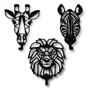 Kinderkapstok - Jungle dierenkoppen