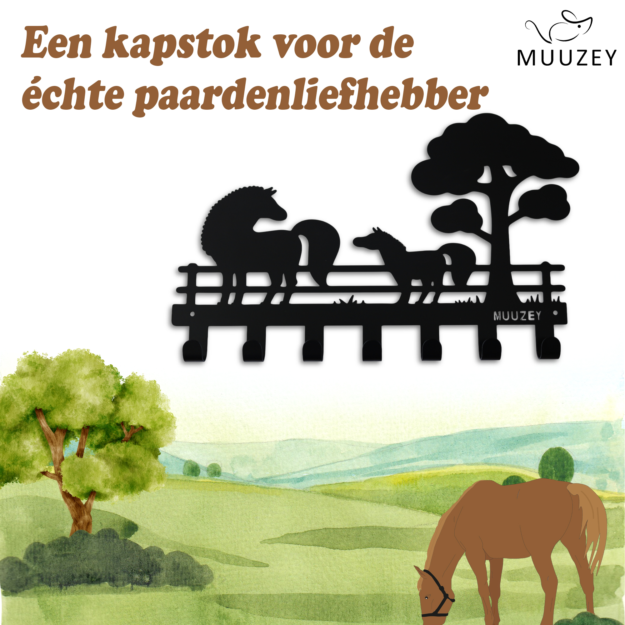 Kinderkapstok - Paarden 1 Kinderkapstok - Paarden