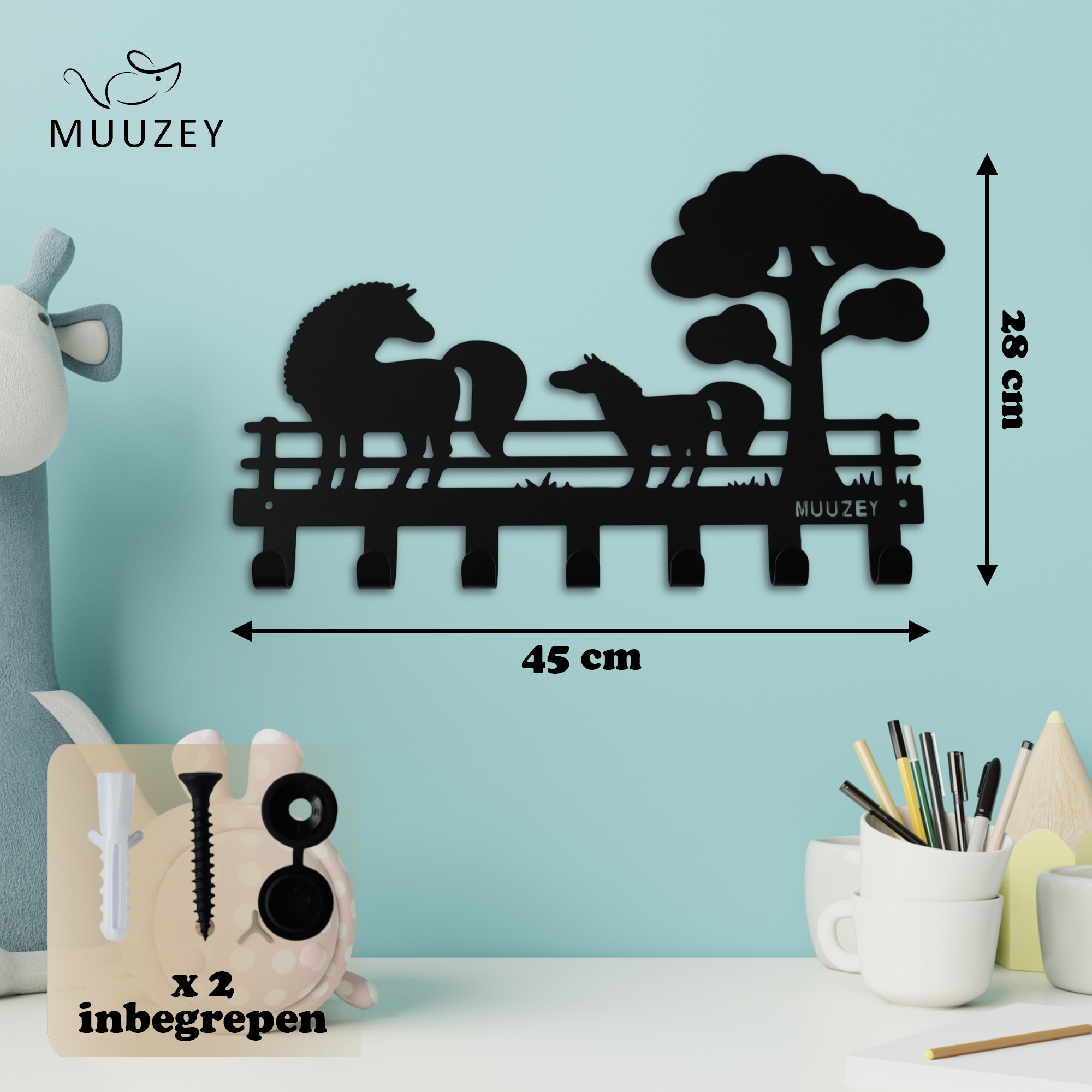 Kinderkapstok - Paarden 4 Kinderkapstok - Paarden - Afbeelding 4