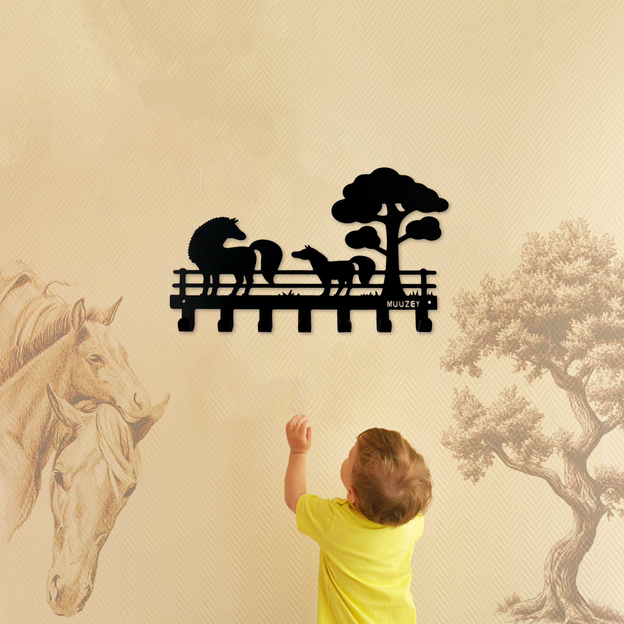 Kinderkapstok - Paarden 6 Kinderkapstok - Paarden - Afbeelding 6